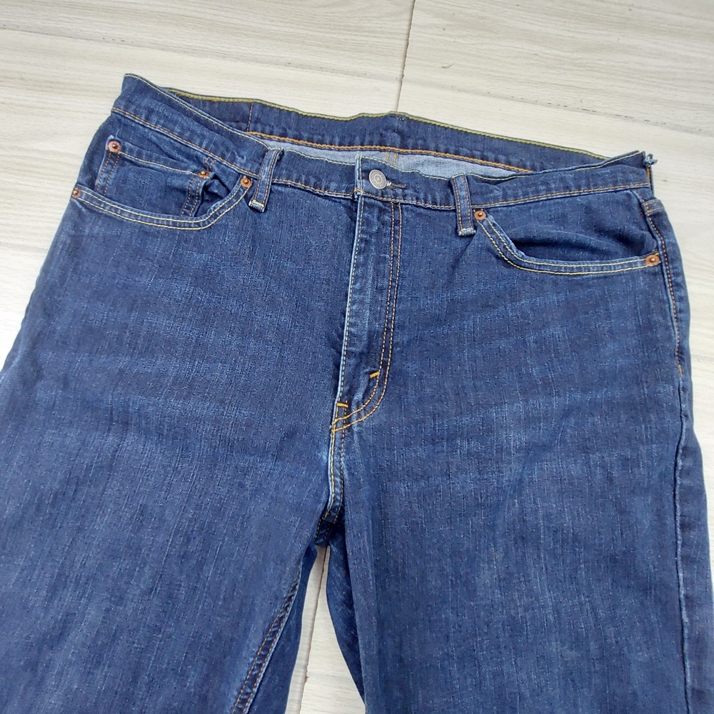 Levi's 541 Athletic Taper Jeans Mens 37x34 Dark Blue Stretch Denim Pants - Picture 4 of 8